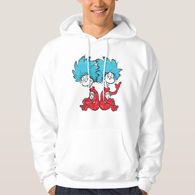 Cat in the Hat Thing One & Thing Two Vintage Hoodie (Front)