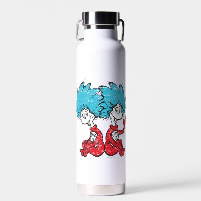 Cat in the Hat Thing One & Thing Two Vintage Water Bottle (Front)