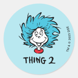 Cat in the Hat   Thing Two Classic Round Sticker