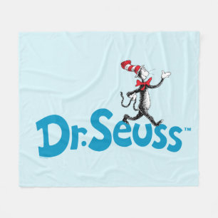 Cat in the Hat Vintage Logo Fleece Blanket