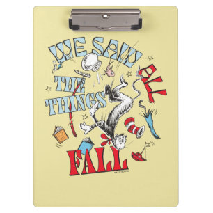 Cat In the Hat We Saw All the Things Fall Clipboard