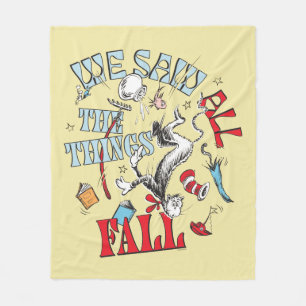 Cat In the Hat   We Saw All the Things Fall Fleece Blanket