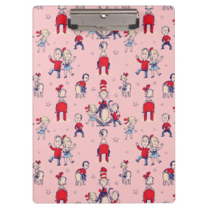 Cat In The Hat   With Kids Pattern Clipboard
