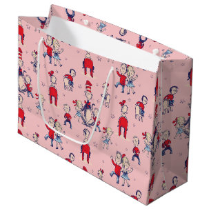 Cat In The Hat   With Kids Pattern Large Gift Bag