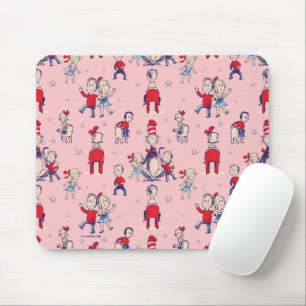 Cat In The Hat   With Kids Pattern Mouse Pad
