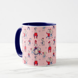 Cat In The Hat   With Kids Pattern Mug