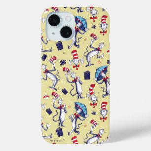 Cat In The Hat   Yellow Pattern iPhone 15 Case