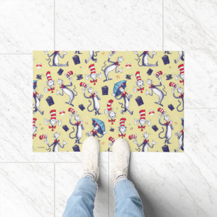 Cat In The Hat   Yellow Pattern Doormat