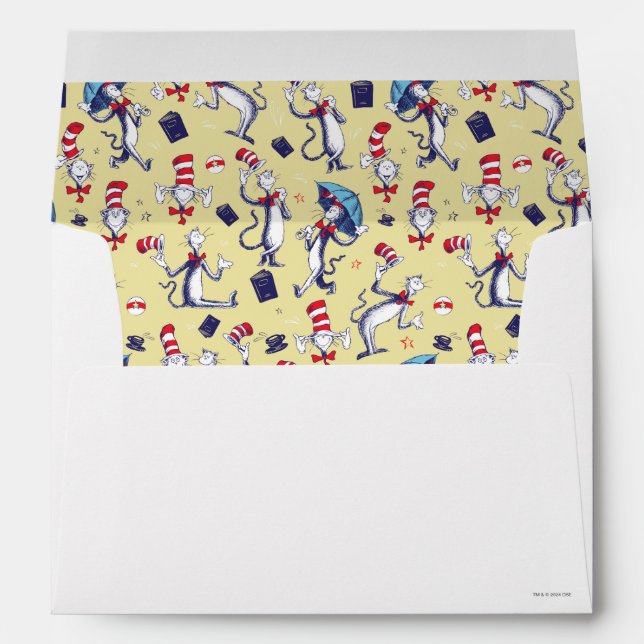 Cat In The Hat | Yellow Pattern Envelope (Back (Bottom))