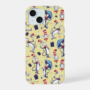 Cat In The Hat   Yellow Pattern iPhone 15 Case