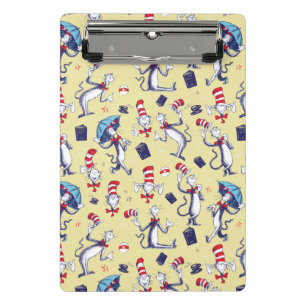 Cat In The Hat Yellow Pattern Mini Clipboard