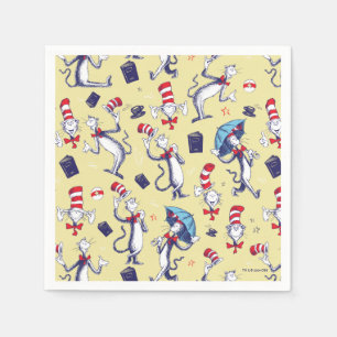 Cat In The Hat   Yellow Pattern Napkin