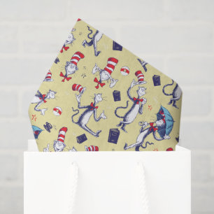 Cat In The Hat   Yellow Pattern Tissue Paper