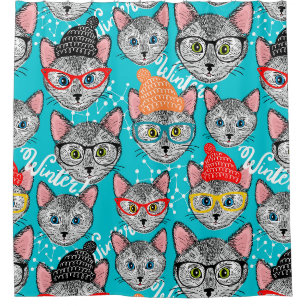 Cat in the hatv shower curtain