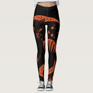 Cat in the moon Leggings