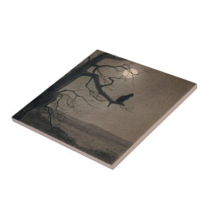 Cat in the Moonlight, , Alexandre Steinlen Tile