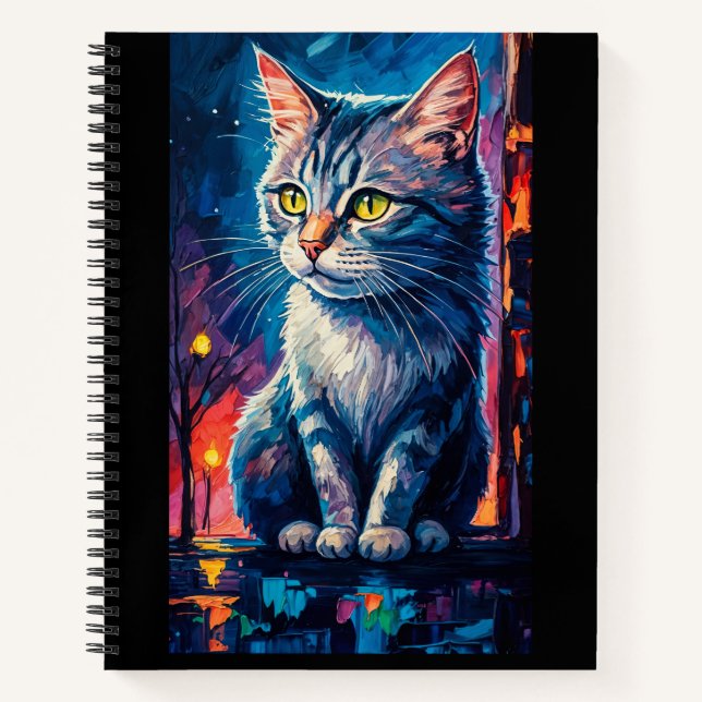 Cat in the Night Notebook (Front)
