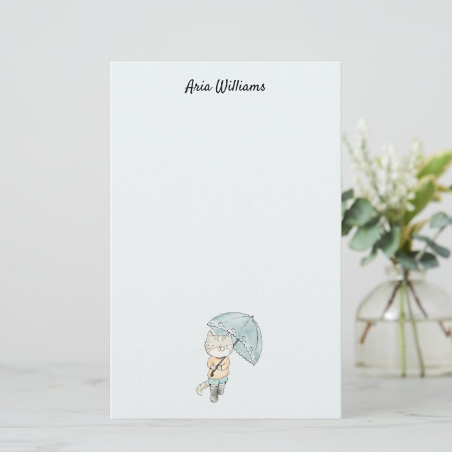 Cat in the Rain Stationery (Standing Front)