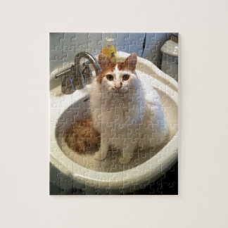 Cat in the Sink Jigsaw Puzzle
