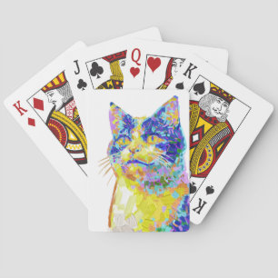Cat in the Sunlight Button Playing Cards