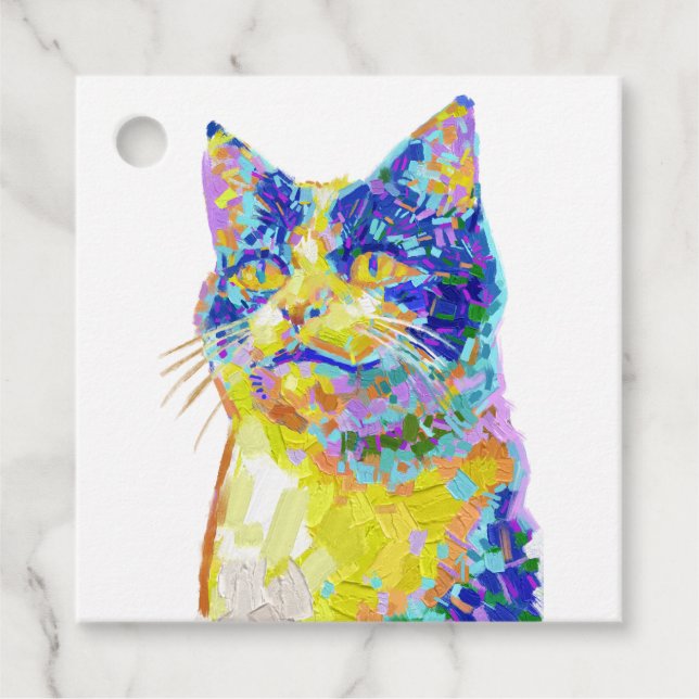 Cat in the Sunlight Favour Tags (Front)