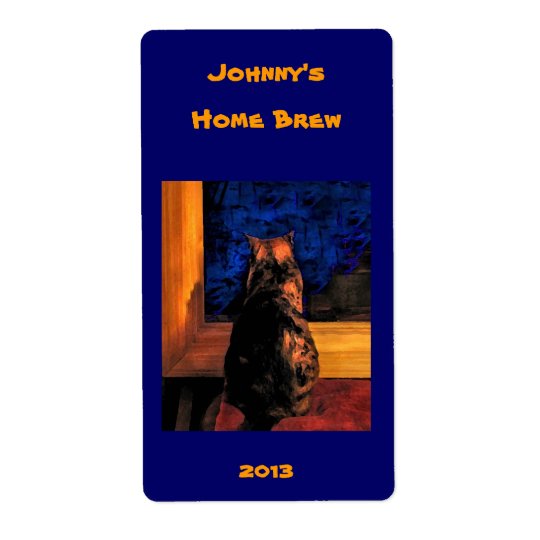 Cat in the Window Label Shipping Label