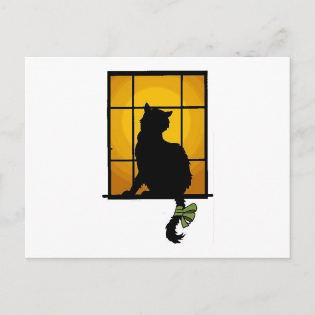 Cat in the Window Postcard (Front)