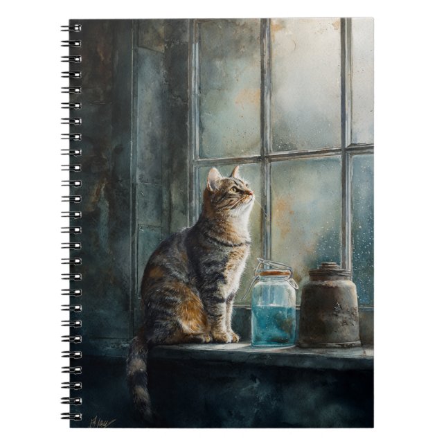 Cat in the Windowlight Notebook (Front)