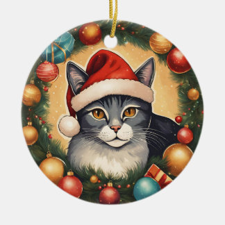 Cat in the Wreath Ornament