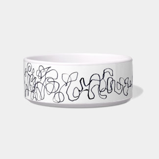 Cat in the yarn food bowl