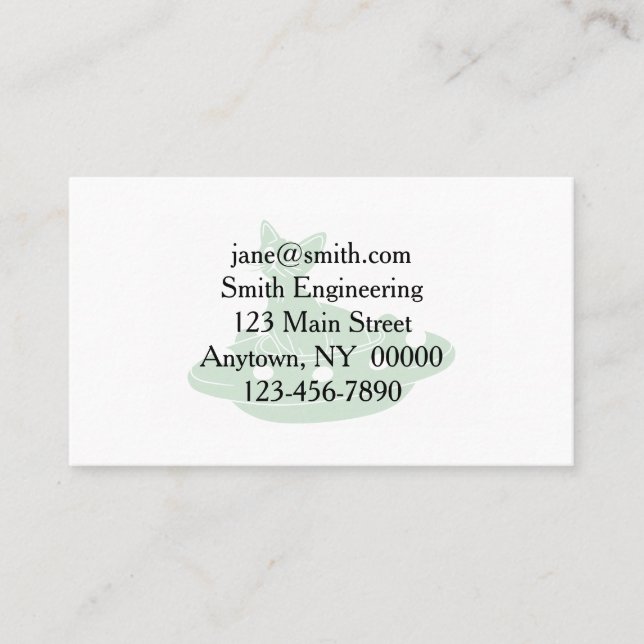 Cat in Ufo - Choose background color Business Card (Front)