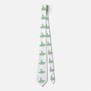 Cat in Ufo - Choose background colour Tie
