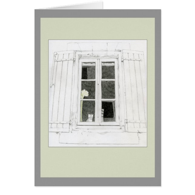 Cat in Window Card (Front)