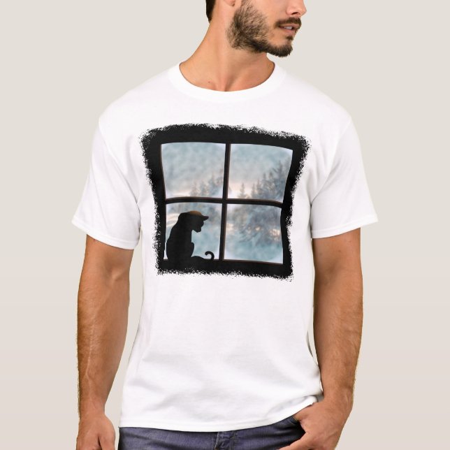 cat in window T-Shirt (Front)