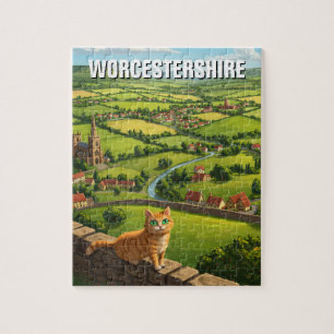 Cat in Worcestershire England Travel Jigsaw Puzzle