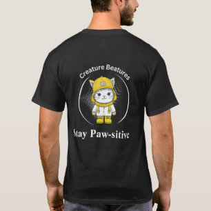 cat in Yellow Boots Coastal Beach Humour T-Shirt