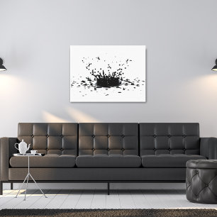 Cat Ink Splat Canvas Print