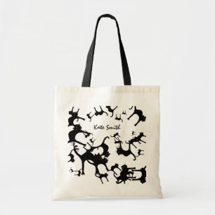 cat inspired and personalised tote bag