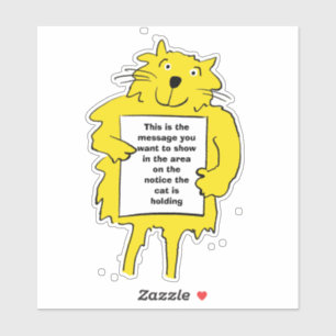 Cat is Holding a Poster