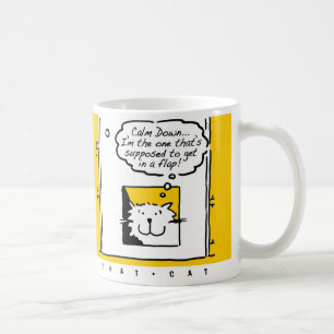Cat is in a bit of a flap! Fun Cat Lover Coffee Mug