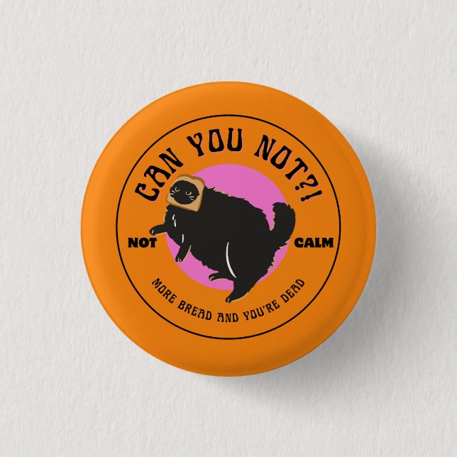 Cat is Mad 3 Cm Round Badge (Front)