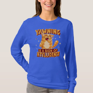 Cat is sleepy yawning cat tired kitties T-Shirt