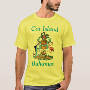 Cat Island, Bahamas with Coat of Arms T-Shirt