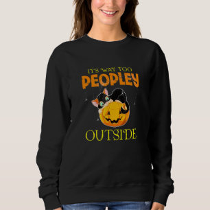 Cat It S Way Oo Peopley Outside Halloween Sweatshirt