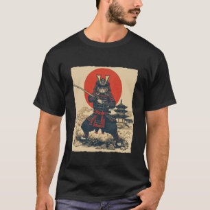 Cat Japanese Warrior Art Judo Japan Samurai Karate T-Shirt