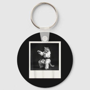 Cat Jiu Jitsu Karate Taekwondo Funny Graphic Key Ring