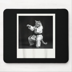 Cat Jiu Jitsu Karate Taekwondo Funny Graphic Mouse Pad