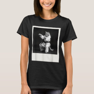 Cat Jiu Jitsu Karate Taekwondo Funny Graphic T-Shirt