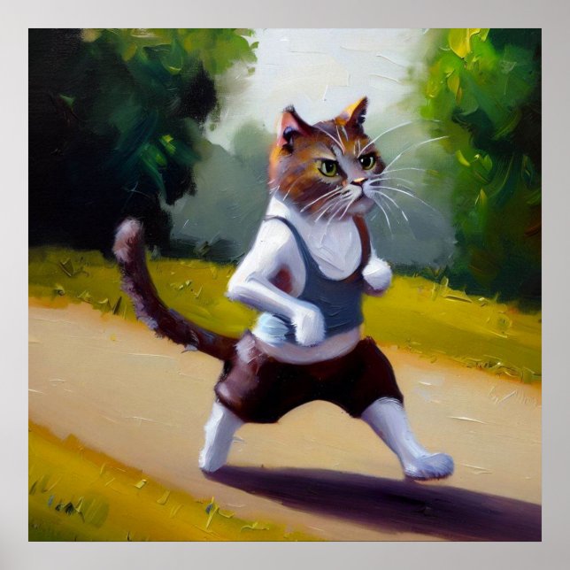 Cat Jogging Poster (Front)