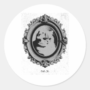 Cat. Jr. Best Choice for presents! Classic Round Sticker